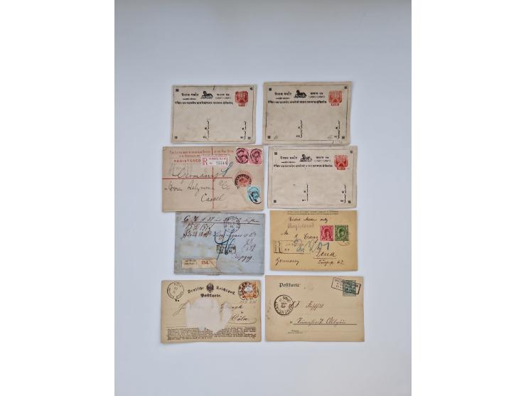 1900/80 (ca.), Partie Briefe und Karten im kleinen Karton, dabei interessante frühe Belege