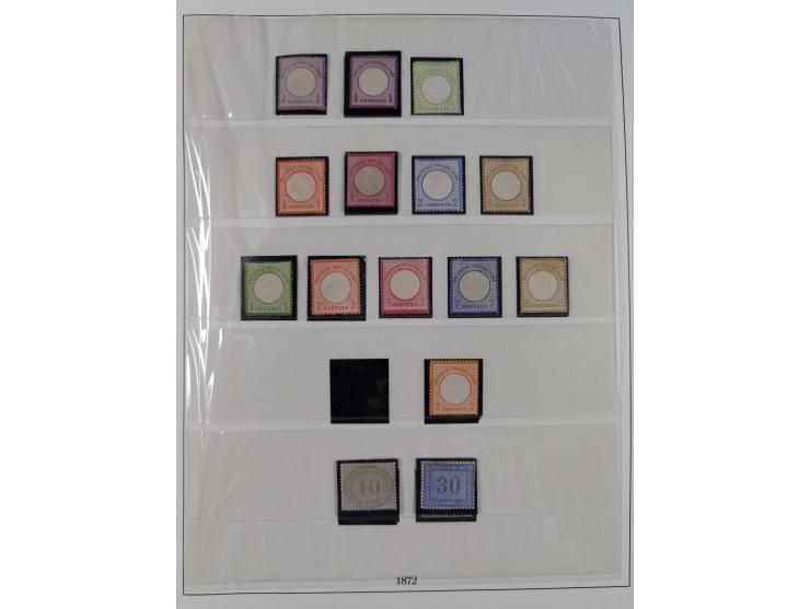 1872/1918, ungebrauchte und postfrische, bis auf Mi. 14 und 38 komplette Sammlung &nbsp;im Lindner-Falzlosalbum mit vielen Be