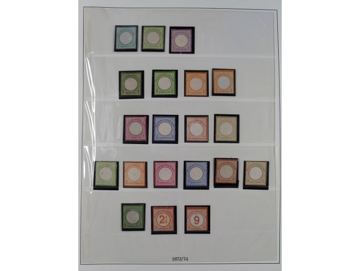 1872/1918, ungebrauchte und postfrische, bis auf Mi. 14 und 38 komplette Sammlung &nbsp;im Lindner-Falzlosalbum mit vielen Be