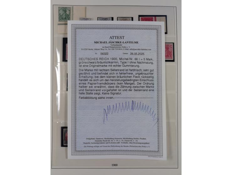 1872/1918, ungebrauchte und postfrische, bis auf Mi. 14 und 38 komplette Sammlung &nbsp;im Lindner-Falzlosalbum mit vielen Be
