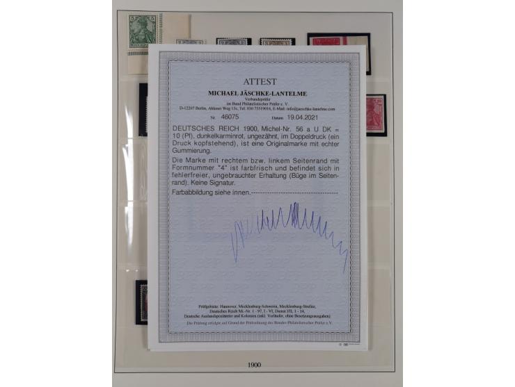 1872/1918, ungebrauchte und postfrische, bis auf Mi. 14 und 38 komplette Sammlung &nbsp;im Lindner-Falzlosalbum mit vielen Be