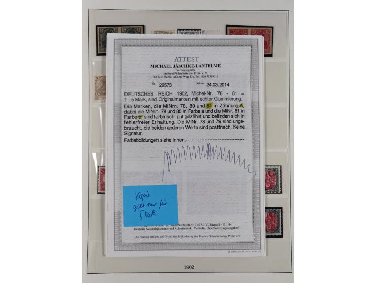 1872/1918, ungebrauchte und postfrische, bis auf Mi. 14 und 38 komplette Sammlung &nbsp;im Lindner-Falzlosalbum mit vielen Be