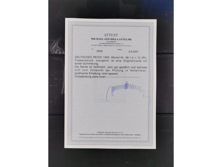 1872/1918, ungebrauchte und postfrische, bis auf Mi. 14 und 38 komplette Sammlung &nbsp;im Lindner-Falzlosalbum mit vielen Be