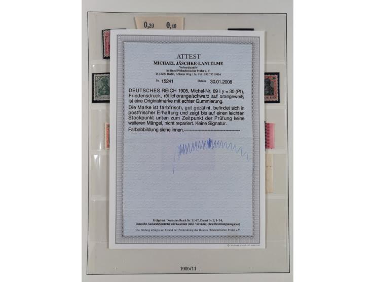 1872/1918, ungebrauchte und postfrische, bis auf Mi. 14 und 38 komplette Sammlung &nbsp;im Lindner-Falzlosalbum mit vielen Be