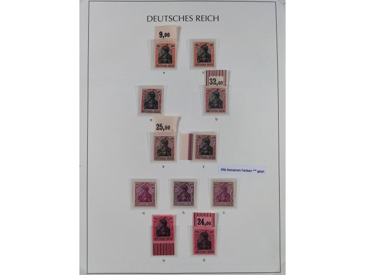 1872/1918, ungebrauchte und postfrische, bis auf Mi. 14 und 38 komplette Sammlung &nbsp;im Lindner-Falzlosalbum mit vielen Be