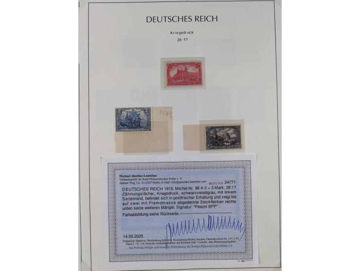 1872/1918, ungebrauchte und postfrische, bis auf Mi. 14 und 38 komplette Sammlung &nbsp;im Lindner-Falzlosalbum mit vielen Be