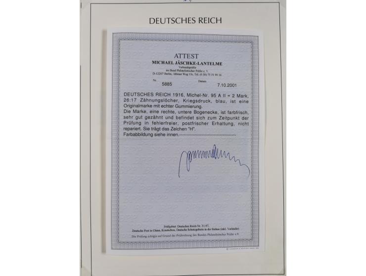 1872/1918, ungebrauchte und postfrische, bis auf Mi. 14 und 38 komplette Sammlung &nbsp;im Lindner-Falzlosalbum mit vielen Be