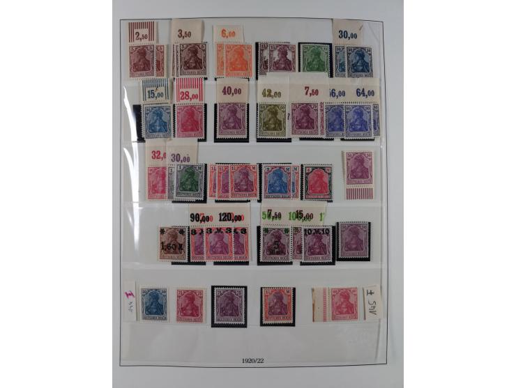 1919/32, meist postfrische Sammlung im Lindner-Falzlosalbum komplett mit vielen Besonderheiten. Infla mit vielen Farben und u