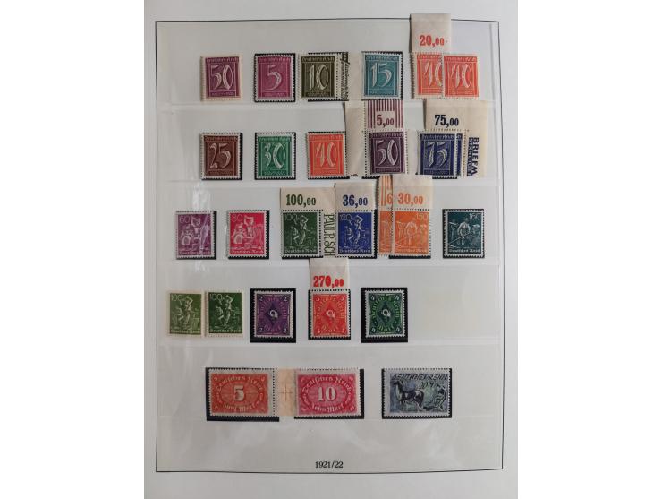 1919/32, meist postfrische Sammlung im Lindner-Falzlosalbum komplett mit vielen Besonderheiten. Infla mit vielen Farben und u