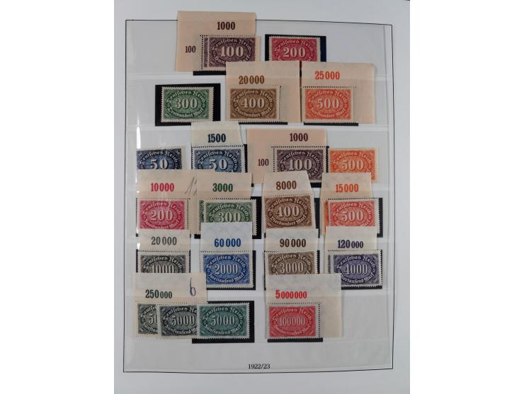 1919/32, meist postfrische Sammlung im Lindner-Falzlosalbum komplett mit vielen Besonderheiten. Infla mit vielen Farben und u
