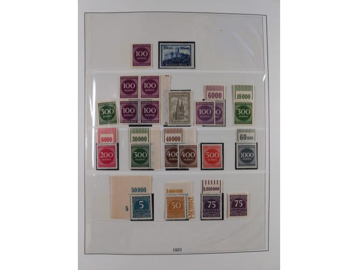 1919/32, meist postfrische Sammlung im Lindner-Falzlosalbum komplett mit vielen Besonderheiten. Infla mit vielen Farben und u