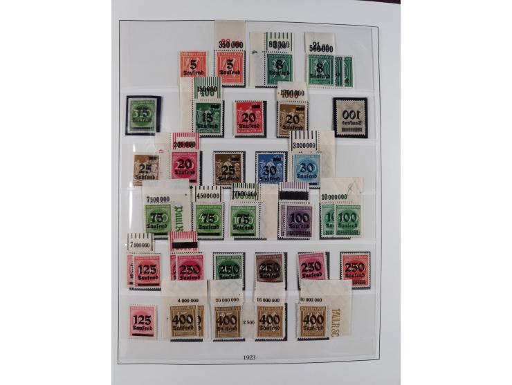 1919/32, meist postfrische Sammlung im Lindner-Falzlosalbum komplett mit vielen Besonderheiten. Infla mit vielen Farben und u