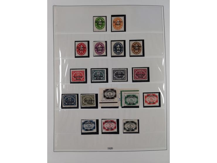 1919/32, meist postfrische Sammlung im Lindner-Falzlosalbum komplett mit vielen Besonderheiten. Infla mit vielen Farben und u