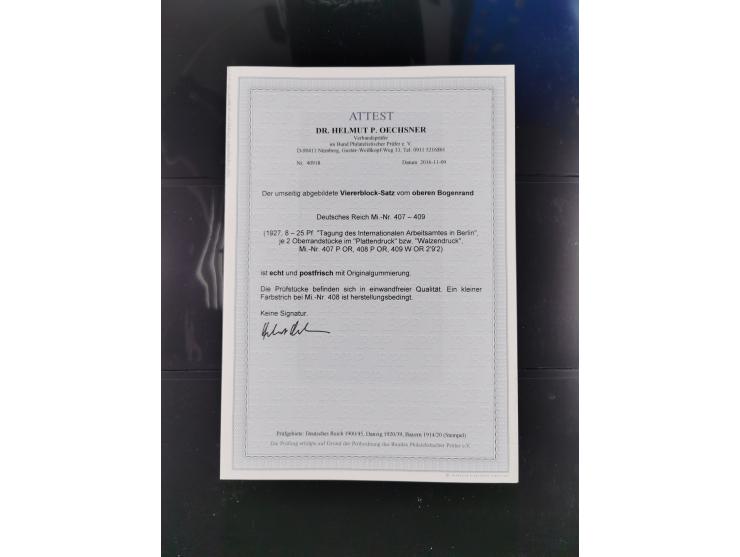 1919/32, meist postfrische Sammlung im Lindner-Falzlosalbum komplett mit vielen Besonderheiten. Infla mit vielen Farben und u