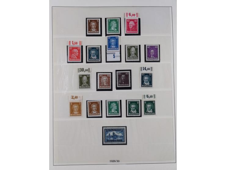 1919/32, meist postfrische Sammlung im Lindner-Falzlosalbum komplett mit vielen Besonderheiten. Infla mit vielen Farben und u