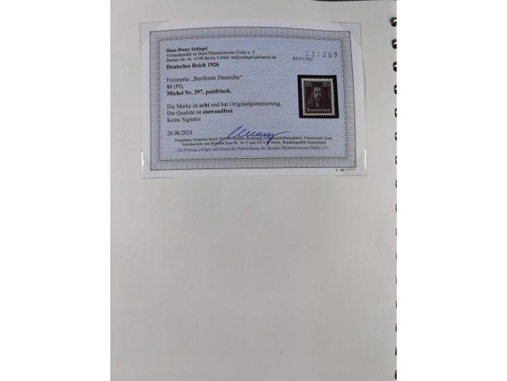 1919/32, meist postfrische Sammlung im Lindner-Falzlosalbum komplett mit vielen Besonderheiten. Infla mit vielen Farben und u