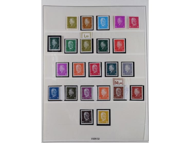 1919/32, meist postfrische Sammlung im Lindner-Falzlosalbum komplett mit vielen Besonderheiten. Infla mit vielen Farben und u