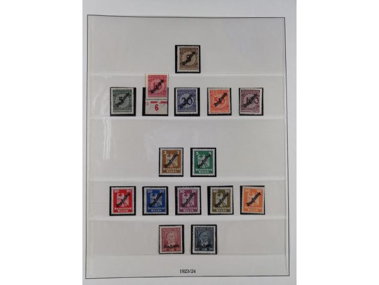 1919/32, meist postfrische Sammlung im Lindner-Falzlosalbum komplett mit vielen Besonderheiten. Infla mit vielen Farben und u