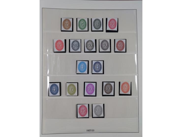 1919/32, meist postfrische Sammlung im Lindner-Falzlosalbum komplett mit vielen Besonderheiten. Infla mit vielen Farben und u