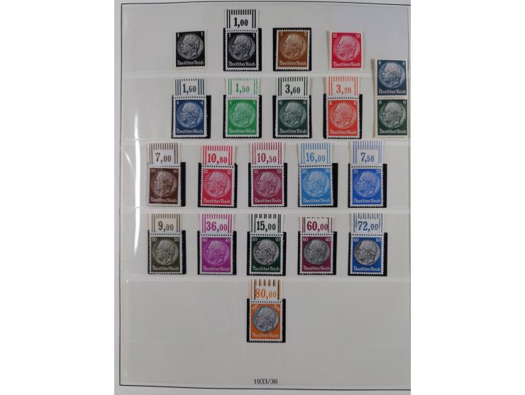 1933/45, meist postfrische Sammlung im Lindner-Falzlosalbum komplett mit vielen Besonderheiten. Mi. 482-495 postfrisch, Höchs