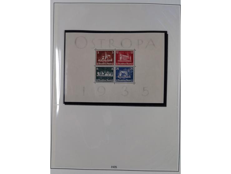 1933/45, meist postfrische Sammlung im Lindner-Falzlosalbum komplett mit vielen Besonderheiten. Mi. 482-495 postfrisch, Höchs