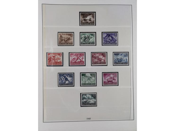 1933/45, meist postfrische Sammlung im Lindner-Falzlosalbum komplett mit vielen Besonderheiten. Mi. 482-495 postfrisch, Höchs