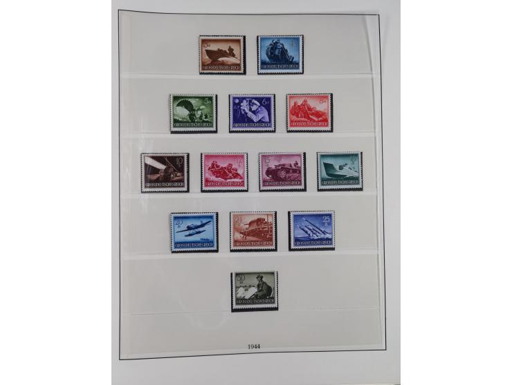 1933/45, meist postfrische Sammlung im Lindner-Falzlosalbum komplett mit vielen Besonderheiten. Mi. 482-495 postfrisch, Höchs