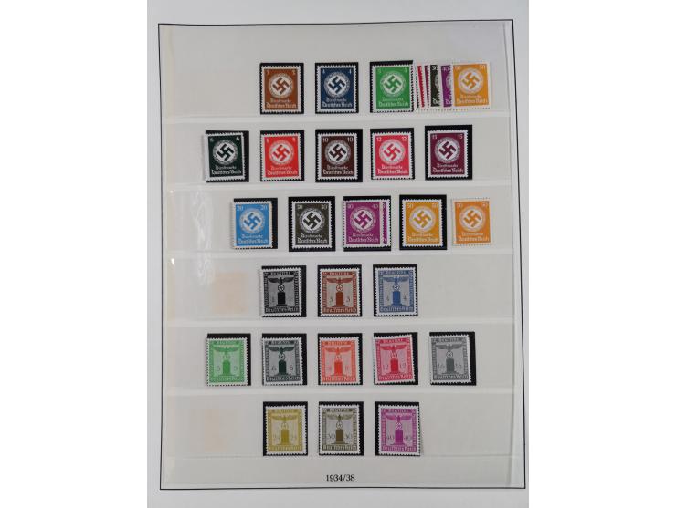 1933/45, meist postfrische Sammlung im Lindner-Falzlosalbum komplett mit vielen Besonderheiten. Mi. 482-495 postfrisch, Höchs