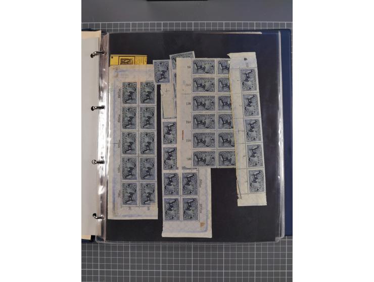 1922, meist postfrische, reichhaltige Prüf- und Vergleichssammlung der Mi.-Nr. 196, dabei viele Einzelmarken, Druckereizeiche