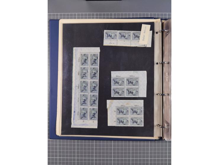 1922, meist postfrische, reichhaltige Prüf- und Vergleichssammlung der Mi.-Nr. 196, dabei viele Einzelmarken, Druckereizeiche