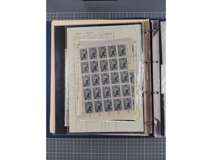 1922, meist postfrische, reichhaltige Prüf- und Vergleichssammlung der Mi.-Nr. 196, dabei viele Einzelmarken, Druckereizeiche