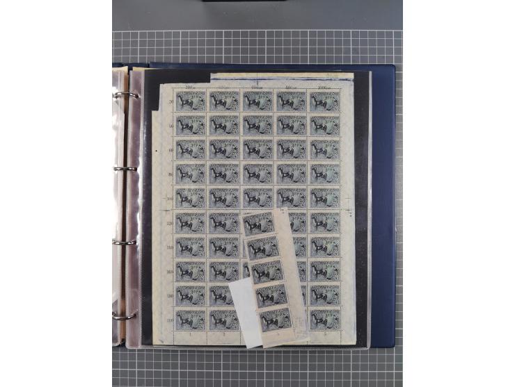 1922, meist postfrische, reichhaltige Prüf- und Vergleichssammlung der Mi.-Nr. 196, dabei viele Einzelmarken, Druckereizeiche