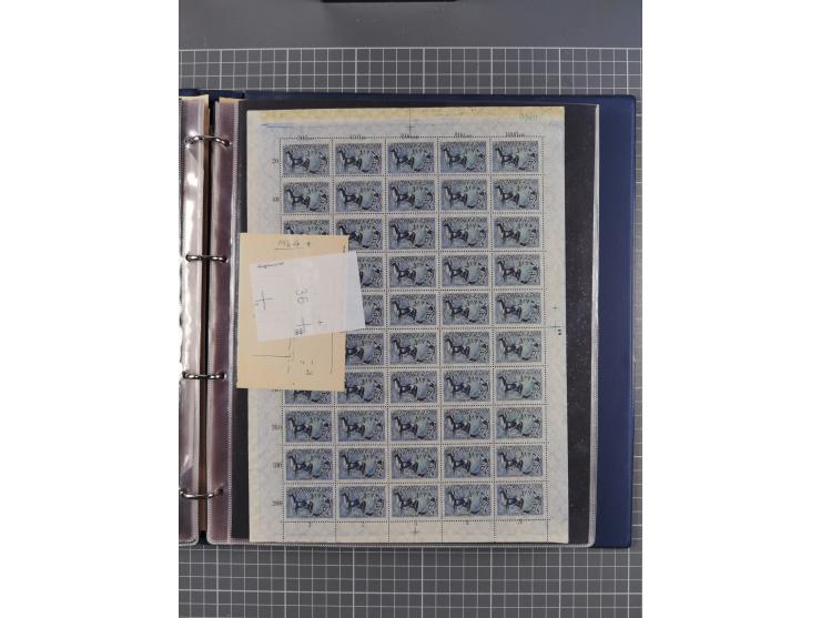 1922, meist postfrische, reichhaltige Prüf- und Vergleichssammlung der Mi.-Nr. 196, dabei viele Einzelmarken, Druckereizeiche