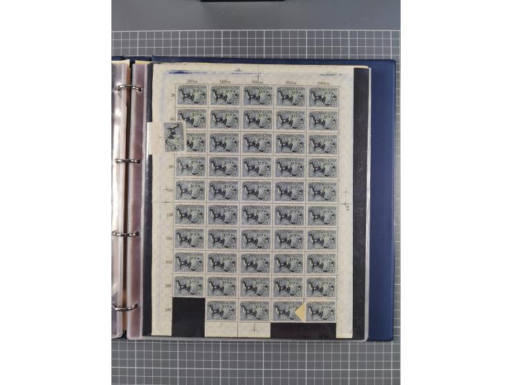 1922, meist postfrische, reichhaltige Prüf- und Vergleichssammlung der Mi.-Nr. 196, dabei viele Einzelmarken, Druckereizeiche