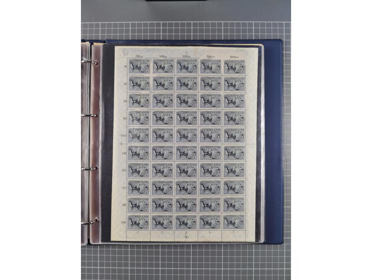 1922, meist postfrische, reichhaltige Prüf- und Vergleichssammlung der Mi.-Nr. 196, dabei viele Einzelmarken, Druckereizeiche