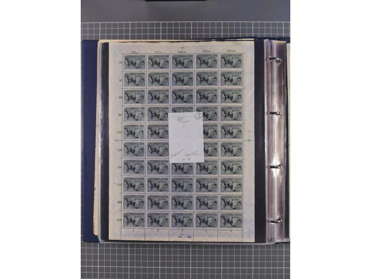 1922, meist postfrische, reichhaltige Prüf- und Vergleichssammlung der Mi.-Nr. 196, dabei viele Einzelmarken, Druckereizeiche