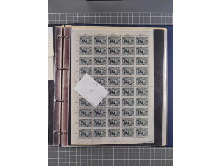 1922, meist postfrische, reichhaltige Prüf- und Vergleichssammlung der Mi.-Nr. 196, dabei viele Einzelmarken, Druckereizeiche