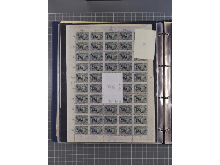 1922, meist postfrische, reichhaltige Prüf- und Vergleichssammlung der Mi.-Nr. 196, dabei viele Einzelmarken, Druckereizeiche