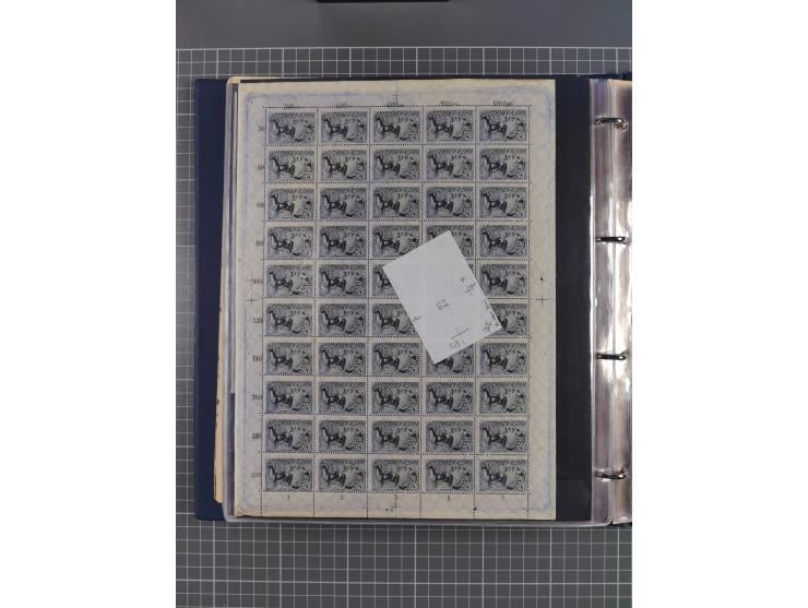 1922, meist postfrische, reichhaltige Prüf- und Vergleichssammlung der Mi.-Nr. 196, dabei viele Einzelmarken, Druckereizeiche