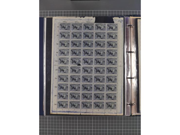 1922, meist postfrische, reichhaltige Prüf- und Vergleichssammlung der Mi.-Nr. 196, dabei viele Einzelmarken, Druckereizeiche