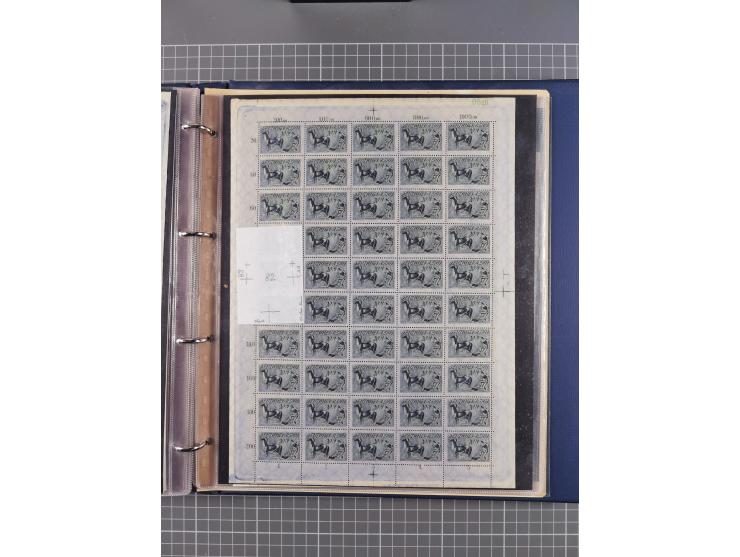 1922, meist postfrische, reichhaltige Prüf- und Vergleichssammlung der Mi.-Nr. 196, dabei viele Einzelmarken, Druckereizeiche