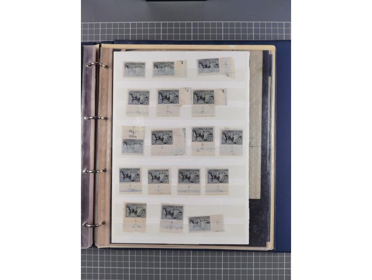 1922, meist postfrische, reichhaltige Prüf- und Vergleichssammlung der Mi.-Nr. 196, dabei viele Einzelmarken, Druckereizeiche