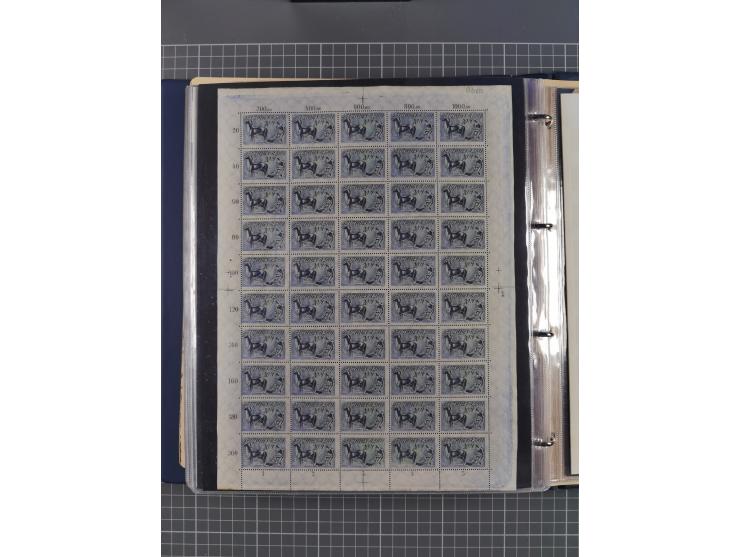 1922, meist postfrische, reichhaltige Prüf- und Vergleichssammlung der Mi.-Nr. 196, dabei viele Einzelmarken, Druckereizeiche