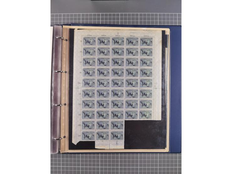 1922, meist postfrische, reichhaltige Prüf- und Vergleichssammlung der Mi.-Nr. 196, dabei viele Einzelmarken, Druckereizeiche