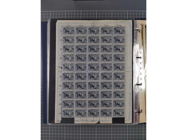 1922, meist postfrische, reichhaltige Prüf- und Vergleichssammlung der Mi.-Nr. 196, dabei viele Einzelmarken, Druckereizeiche