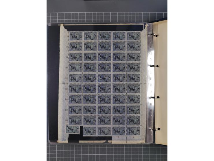 1922, meist postfrische, reichhaltige Prüf- und Vergleichssammlung der Mi.-Nr. 196, dabei viele Einzelmarken, Druckereizeiche