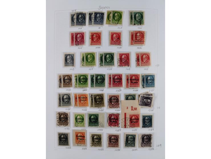 1849/1920, meist ungebrauchte und gestempelte Sammlung mit u.a. Mi.-Nr. 1Ia, 1Ib, 1IIa und 1IIb gestempelt bzw. auf Briefstüc