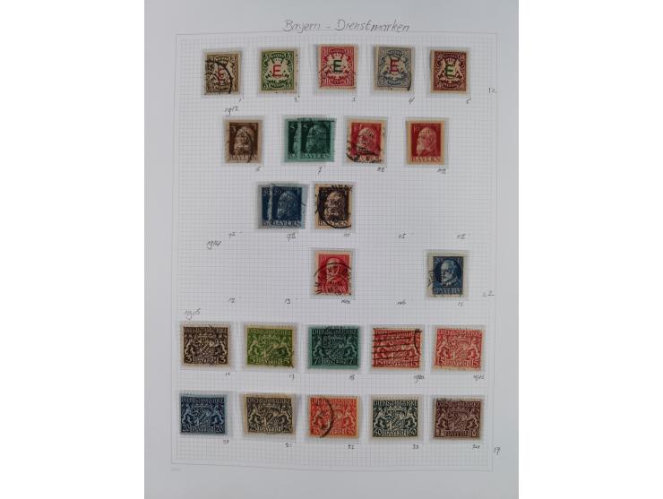 1849/1920, meist ungebrauchte und gestempelte Sammlung mit u.a. Mi.-Nr. 1Ia, 1Ib, 1IIa und 1IIb gestempelt bzw. auf Briefstüc