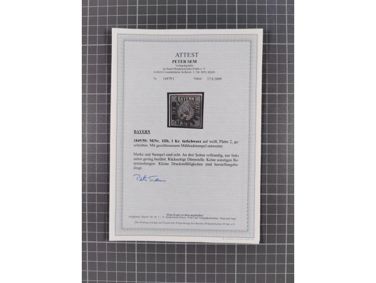 1849/1920, meist ungebrauchte und gestempelte Sammlung mit u.a. Mi.-Nr. 1Ia, 1Ib, 1IIa und 1IIb gestempelt bzw. auf Briefstüc