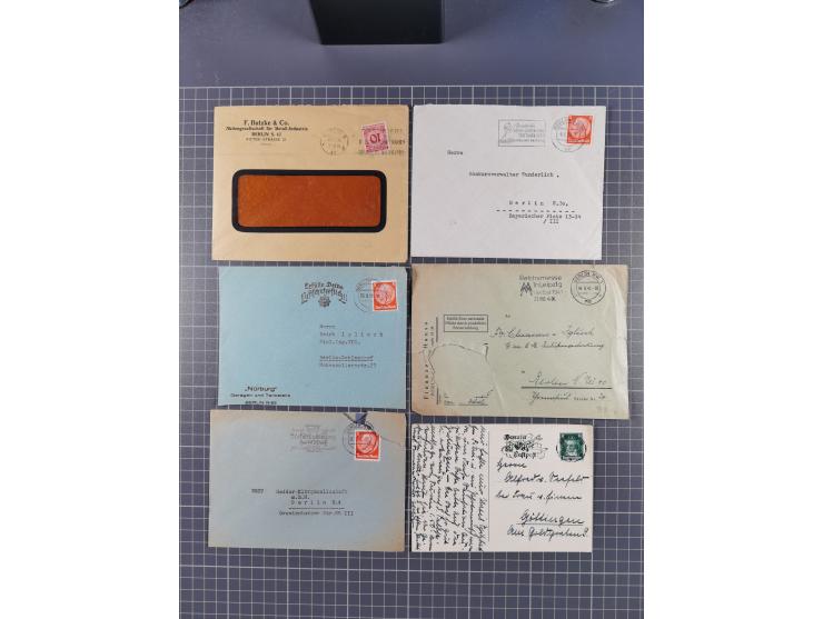 1923/45 (ca.), über 70 Briefe und Karten mit “BERLIN” Stempeln, verschiedenen Frankaturen, die Erhaltung leicht unterschiedli